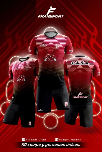 Poleras y corto Fútbol Diseño Fransport Personalizable sublimixto
