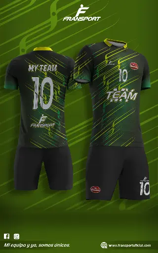 Poleras y corto Fútbol Diseño Fransport Personalizable sublimixto